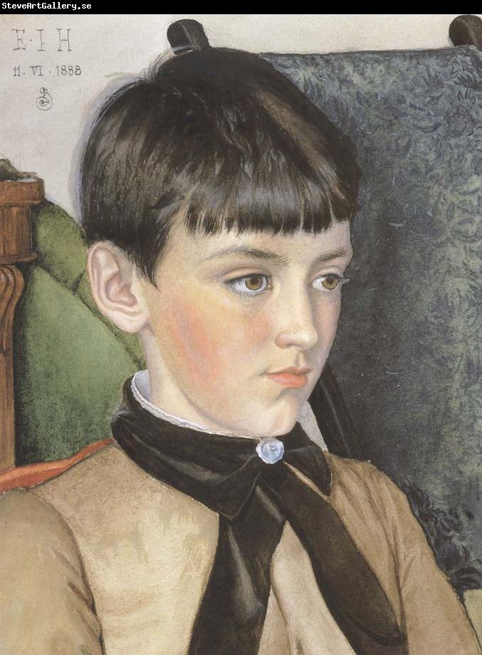 Joseph E.Southall Portrait of Isabella Harlock